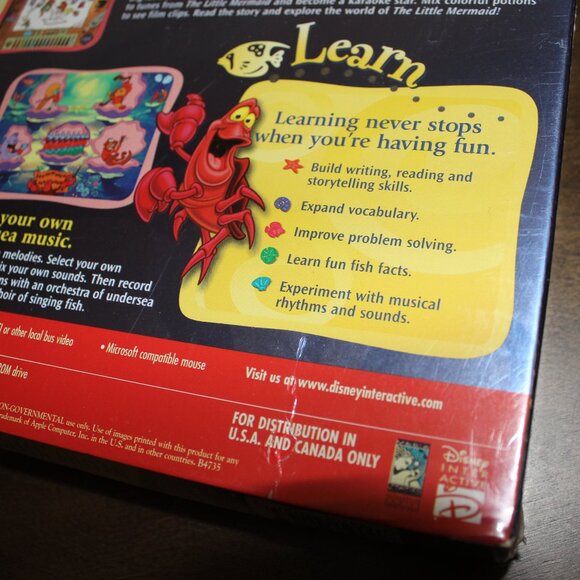 3/$77❤️new sealed 1997 Disney Ariel's Story Studio Big Box PC Game Windows/Mac - Picture 8 of 9